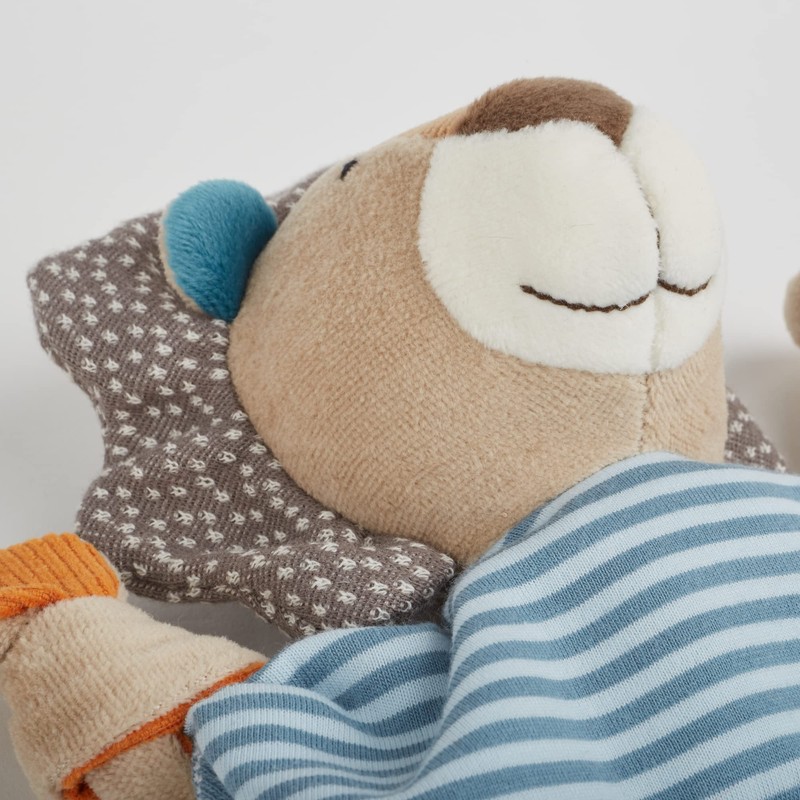 sigikid 38792 Boys' Cuddle Blanket with Blue Dog Design Beige