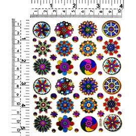 Stickers Glitter Pack 10 Sheets Beautiful Lotus Flower Buddhism Guanyin Hindu Yoga Peace Cartoon Paper Sticker for Children Kids Stickers Supplies School Scrapbooking Diary Card Birthday (11)