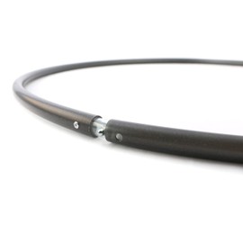 5/8" Adult Polypro Hula Hoop | Performance and Dance Hoop (Black Glitter, 32 Inch Diameter)