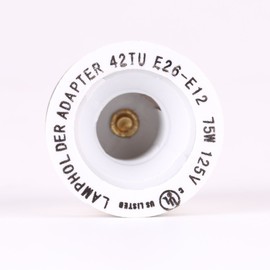 E26 to E12 Light Bulb Socket Adapter, Medium Base to Candelabra Converter (2)