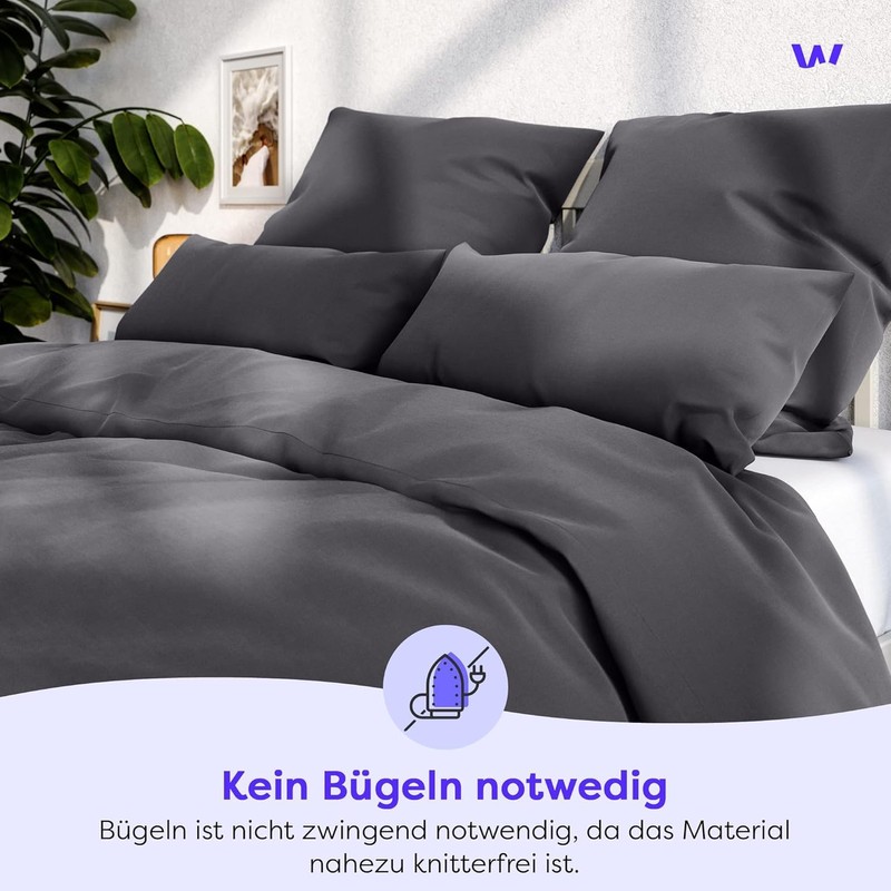 Wolkenfeld Cushion cover 40 x 80 cm, grey anthracite -