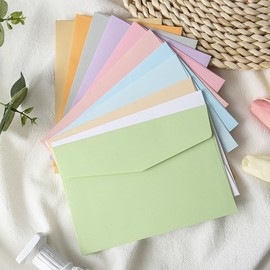 Pastel Yo 2 Envelopes [Beige] 50 Envelopes Letter Photo Pastel Colors White Pink Beige Green Blue Purple Gray