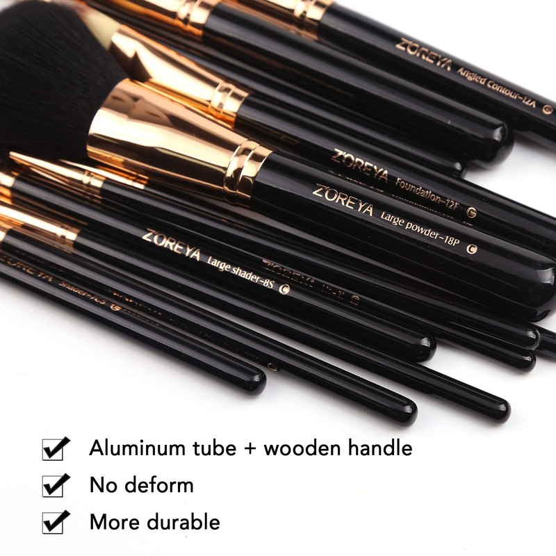 Z'OREYA Premium Travel makeup brush set 12 pieces essential Cosmetic