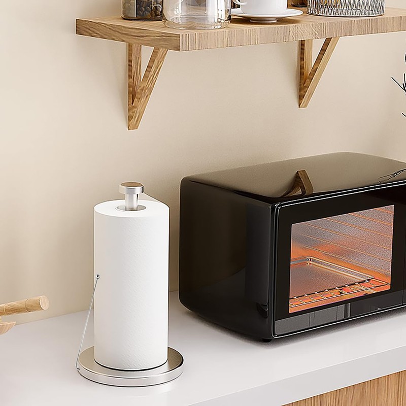 Paper Towel Holder Free-Standing, Kitchen Roll Stand Paper Roll Dispenser
