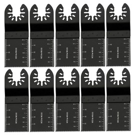 10pcs Oscillating Saw Blades Quick Release Multitool for Metal Wood Plastic Cut Blades Fit Cable Black