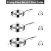 VENTION Tri-Ply Stainless Steel Frying Pans Set, 8”/10”/12” Induction Cooking