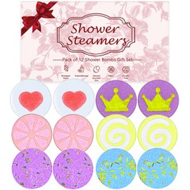 Lanwexy Shower Steamers, 12 PCS Shower Bombs for Women and Men Gifts, Aromatherapy Bath Bombs Shower Tablets with Natural Essential Oils for Birthday, Christmas, Valentines Gifts