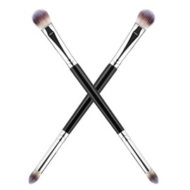 MUIIGOOD 2 Brochas Para Sombras De Ojos, Brochas Profesionales Para Maquillaje De Ojos, Brochas Para Mezclar Sombras, Corrector, Cejas, Delineador, Cerdas Suaves