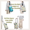 Portable Shopping cart Foldable with Wheels,Folding Shopping Cart Tote Bag