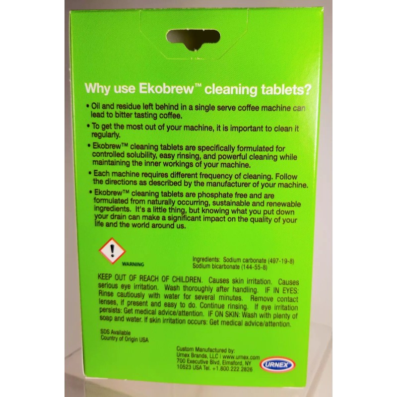Ekobrew Keurig Cleaning Tablets 10 Ct Single Cup Coffee Cleaner