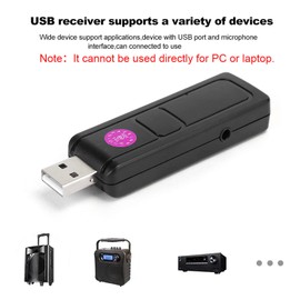 2 in 1 Handheld Mic, VHF Microphone, Wider Frequency Range, Less Interference, Voice Display, Rich Sound, Plug and Play. Black (1 for 2)