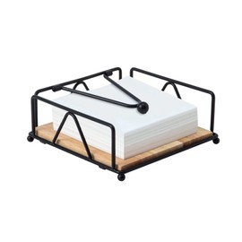 Napkin Holders for Tables, Matte Black Paper Cocktail Napkin Holder, Napkin Dispenser Suitable for Kitchen, Dinner Table, Cocktail Bar, Tablecloth Decor(Black)