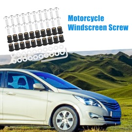 A ABSOPRO Motorcycle Windscreen Screw Silver Tone Black (Set of 20)