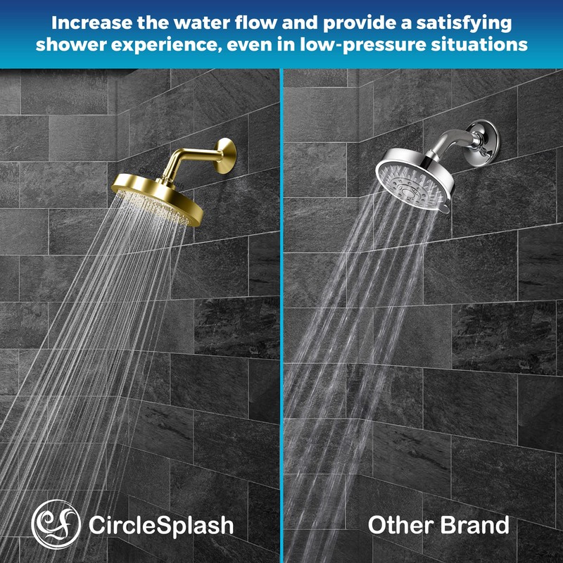 High Pressure Shower Head - Anti-Clogging Silicone Nozzles - 2.5