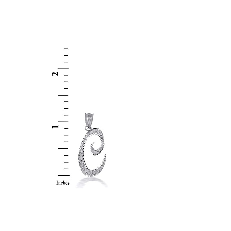 Claddagh Gold Certified 925 Sterling Silver Script Letter C Initial