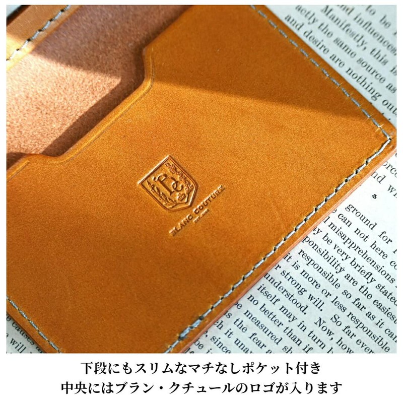 BlancCouture Slim Folio Genuine Leather License Case, Feil (Green)