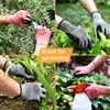 DOFOWORK Gardening Gloves - 6 Pair Medium Size Red &