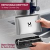 Home Vista Kitchen Sink Caddy with Removable Drip-Steel Sink Tidy