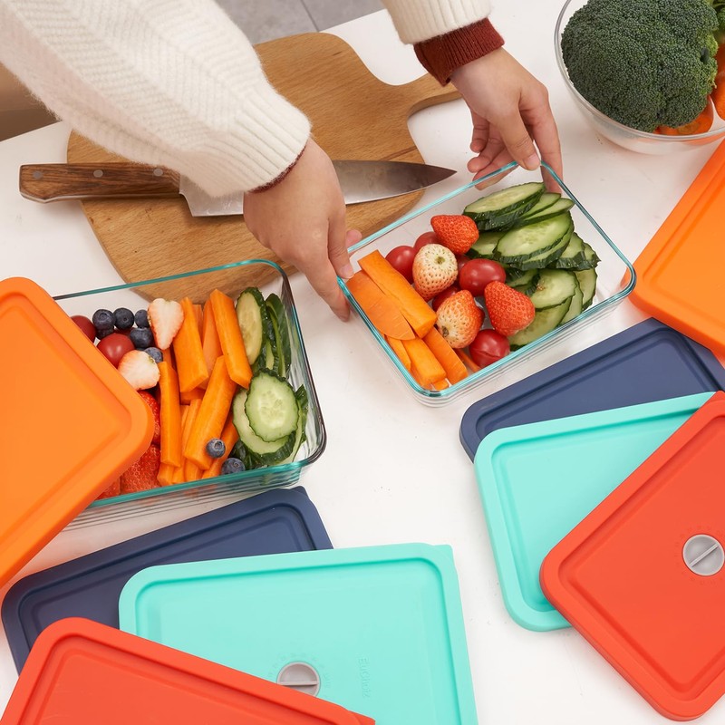 Replacement Lids for Pyrex 7210-PC 3 Cup Rectangle, Silicone Storage