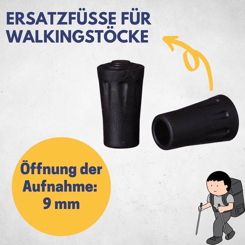 Best Sport Nordic Pad Set for Walking Poles - Black