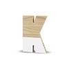La Lluna La Lluna0208000-K Semilacquered Pine Letter K, White