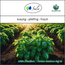 Sala Basil Oil Aroma Methylchavicol Essential Oil Natural Organic - for Consumption - 30 ml