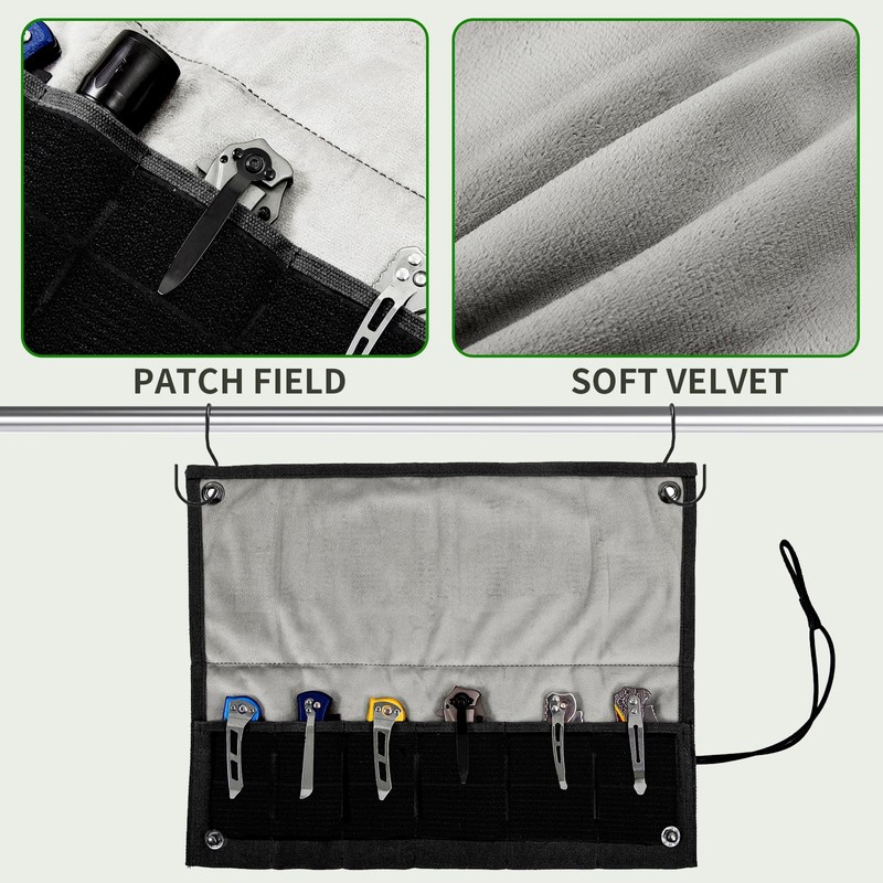Pocket Knife Display Bag,6 Slots with Pocket Knives, Folding Small