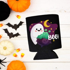 12 fundas para enfriadores de latas de Halloween, trébol de truco o trato, cerveza, suministros para fiestas, decoraciones