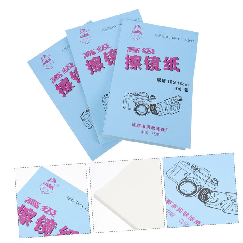 TEHAUX 300 Sheets Professional Lens Cleaning Paper Dust Fingerprint Removal