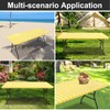 Spotjoy Rectangle Picnic Table Cloth, Waterproof Elastic Fitted Outdoor Table