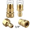 MIZORLIE Pressure Washer Adapter Set,M22 Male Thread Fitting, 3/8" Quick