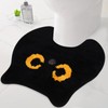 FYSUIMU Cute Black Cat Bathroom Rug U Shaped Toilet Rug