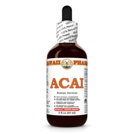 Acai (Euterpe Oleracea) Dry Berry Tincture, Made in Hawaii, Organic Raw Materials, All Natural, Vegan, Pure Liquid Extract - 2 fl.oz