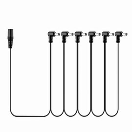 FITE ON 6-Way Daisy Chain Cable Compatible with Electric Guitar Effect Pedal Power Adapter