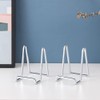 DIDUDIDU Plate Holder Easel Display Stand - 4.5 inch Silver