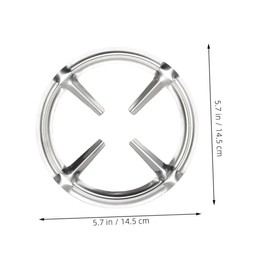 TEHAUX 5pcs Round Stainless Pot Stand Non Slip Gas Stove Rack for Mocha Pot for Home and Restaurant Use