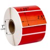 HOUSELABELS 2.25" x 1.25" Red Address Labels on 1" Core