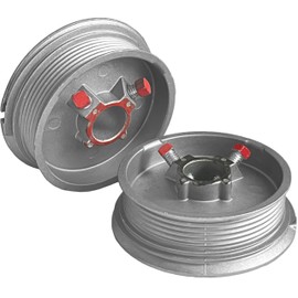 Blesseras Standard Lift Garage Door Cable Drums 400-8 (1 Pair) - Fits Up to 8ft Doors, 1" Shaft, 1/8" Cables, 530lbs Max Weight