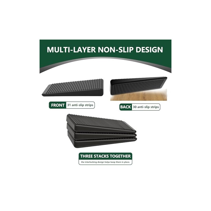 Cuñas para muebles, cuñas flexibles de plástico para nivelar muebles,
