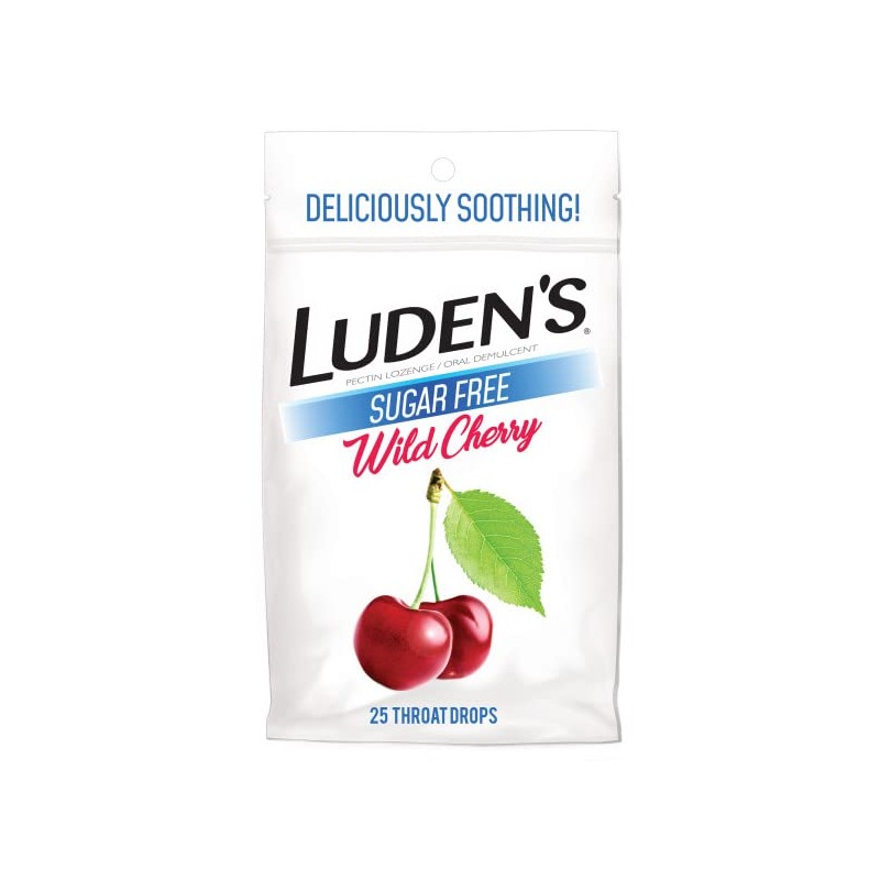 Luden's Cough Drop Sugar Free Wild Cherry 25 Count