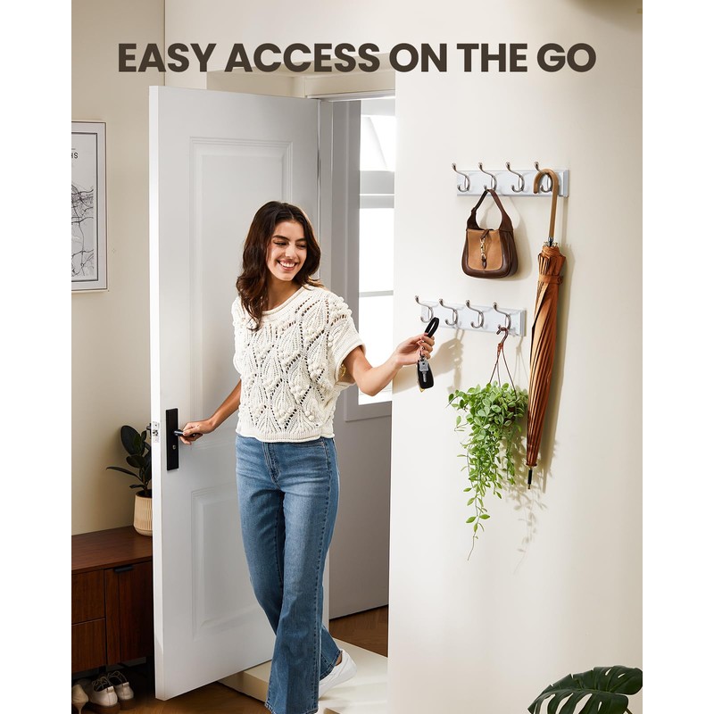 AMADA HOMEFURNISHING Coat Rack Wall Mount 2 Pack, Coat Hooks