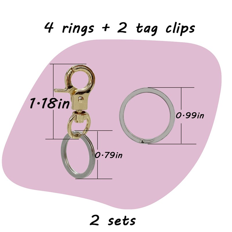 DORUI Dog Tag Clips 2 Pack Easy Change for Pet