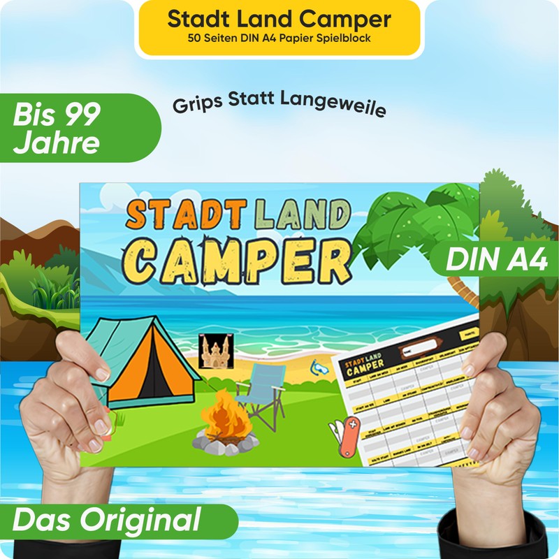 City Country Camper Game Gift DIN A4 50 Pages Paper