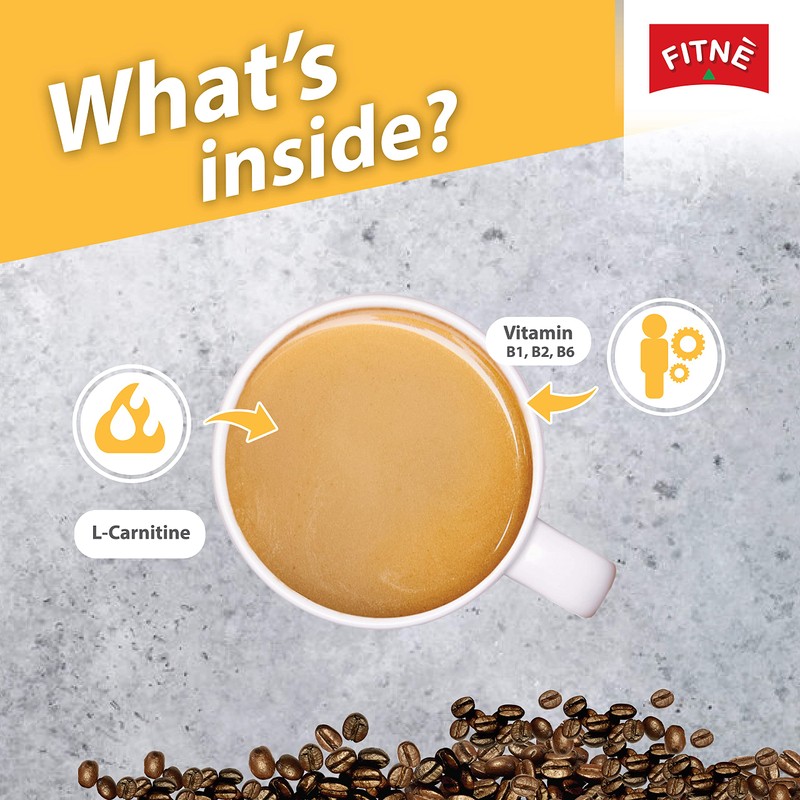 FITNE Instant 3 in 1 Coffee Packets Mix with L-Carnitine