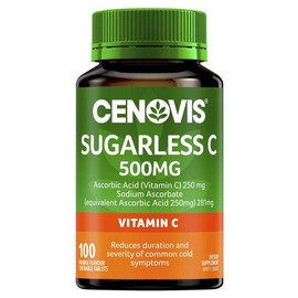 Cenovis Sugarless Vitamin C for Immune Support 500mg, 100 Tablets