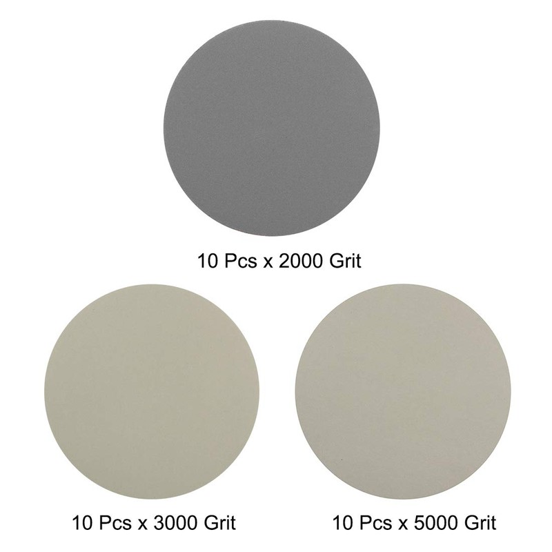 sourcing map 3" Hook and Loop Sanding Disc 2000/3000/5000 Grit