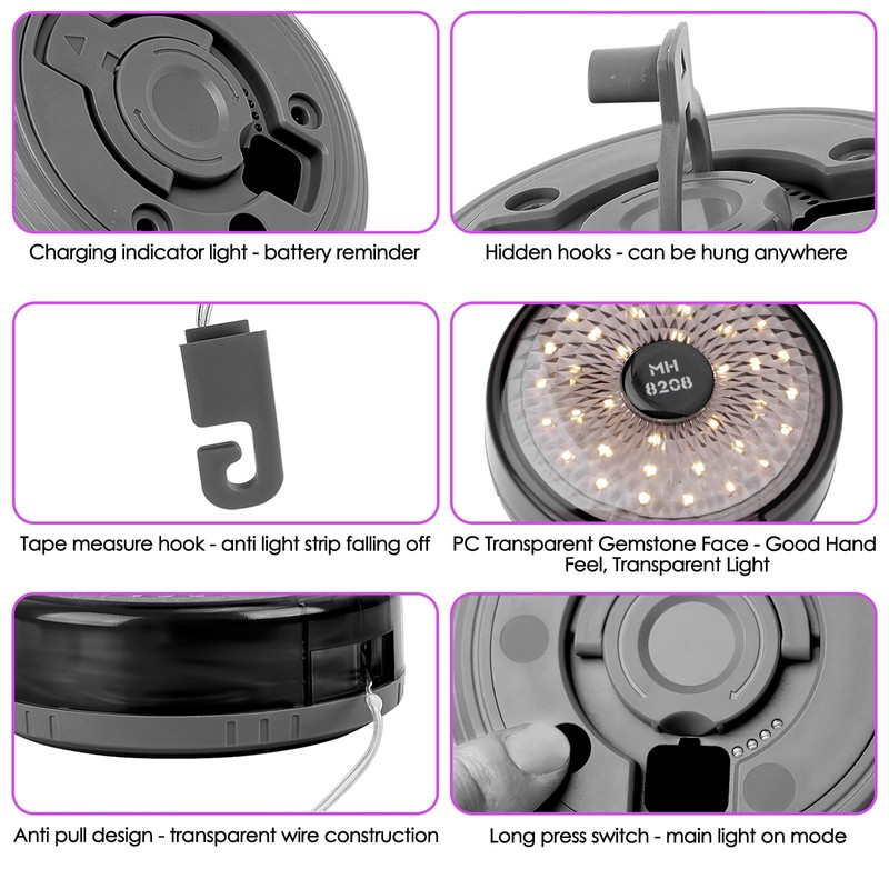 Miawtro Camping Light, Camping Lights with 5 Lighting Modes, Waterproof