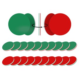 20 Pcs Double-Sided Red Green Magnets, Easy Flip Over Colored Magnetic Dots for Whiteboard, Refrigerator