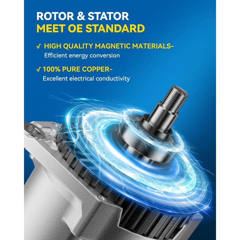 PHILTOP Alternator Compatible With 2008-2012 Honda Accord 3.5L V6, 2010