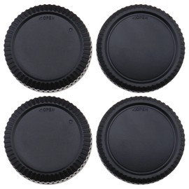 ECSiNG 2 Sets Front Body Cap & Rear Lens Cap Cover Kit Compatible with Fuji X Mount DSLR Camera X-T4 X-T3 X-T2 X-T1 X-T30 X-T20 X-T10 X-H1 X-T200 X-T100 X-PRO 3